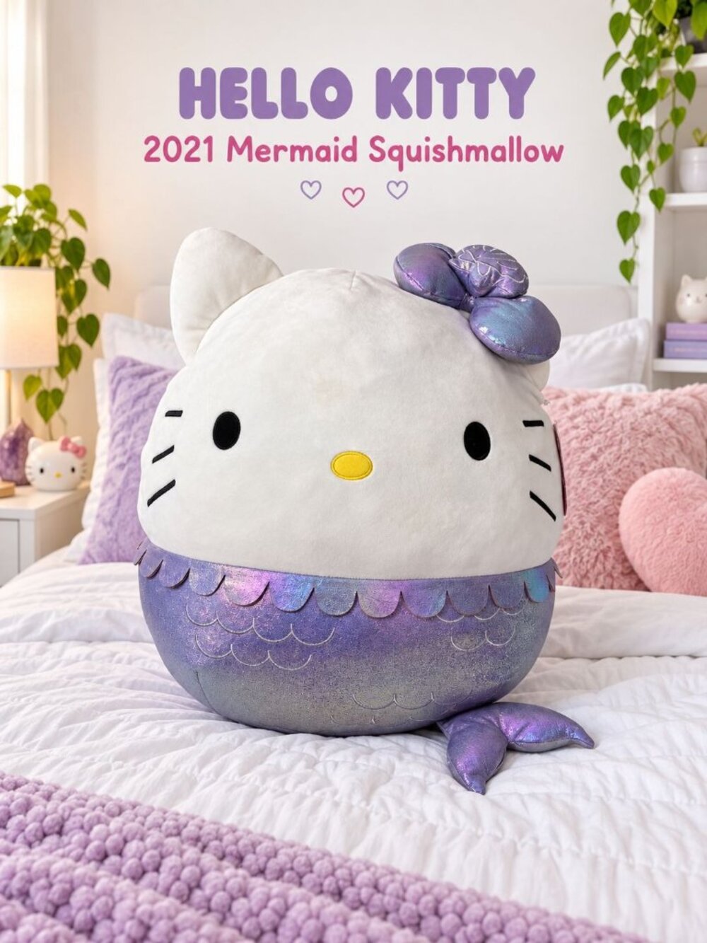 NEW 2021 Squishmallows Hello Kitty Mermaid 20in Costco Exclusive Sanrio Plush